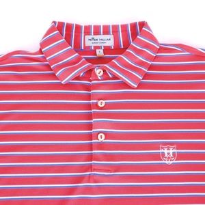 Peter Millar Polo Golf Shirt Large Short Sleeve Striped Multi-color